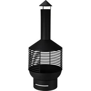 Gartenkamin Metall 41x105cm - Freistehender Außenkamin für Terrasse & Garten