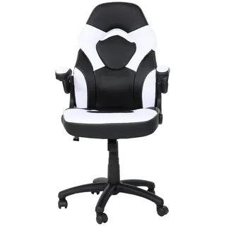 Mendler HWC-K13 Gaming-Stuhl schwarz-weiß