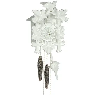 Trenkle - 1100_weiss - geschnitzte Kuckucksuhr - 1-Tag-Kettenzugwerk - Kuckuck Classic - Weiß