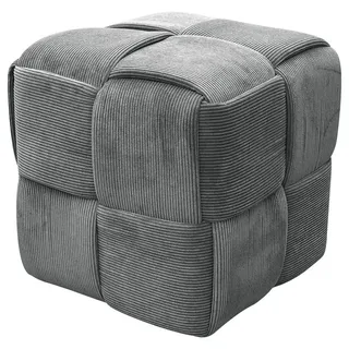 Mid.you Pouf , Grau , Textil , 40x41x40 cm , Indoor, Sitzfläche gepolstert , Wohnzimmer, Sessel, Hocker & Hockerbänke, Poufs