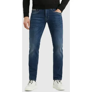 5-Pocket-Jeans PME LEGEND "SKYRAK PTR720", Herren, Gr. 34, Länge 32, blau (cbi cashmere indigo blau), Denim/Jeans, Obermaterial: 80% Baumwolle, 15% Lyocell, 3% Polyester, 2% Elasthan, straight fit normal, Jeans 5-Pocket-Jeans, mit Stretch-Anteil