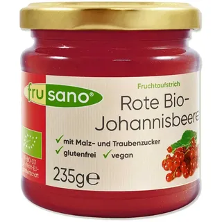 Frusano Rote Bio-Johannisbeere Fruchtaufstrich Brotaufstrich 235 g