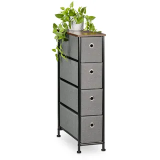 Relaxdays Nischenregal 76 x 20 x 48 cm Braun/Grau