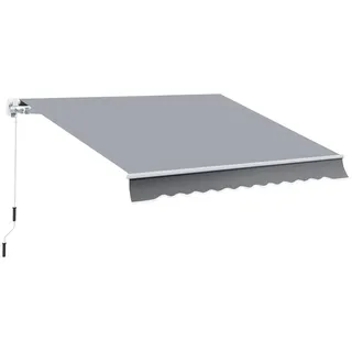 Outsunny Markise 245 x 350 cm grau