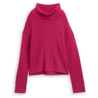 Tom Tailor Oversize Rollkragenpullover Dunkel Pink Melange M