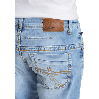 Loose-fit-Jeans CAMP DAVID "CO:NO", Herren, Gr. 40, Länge 34, blau (light vintage), Denim/Jeans, Obermaterial: 99% Baumwolle, 1% Elasthan, unifarben, comfort fit lang, Jeans Loose-fit-Jeans, mit markanten Nähten und Stretch