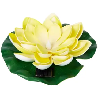 TaimeiMao Solar Seerose Schwimmend, Lotus Laterne17.5x6cm,Schwimmende Lotuslichter,Solarlampen für Außen,Solar Lotusblüte,Künstliche Seerosen,für Gartenlichter und Teichbeleuchtung (Gelb)