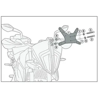 Montagekit für Windschild 7710DT/G und 7710D/G