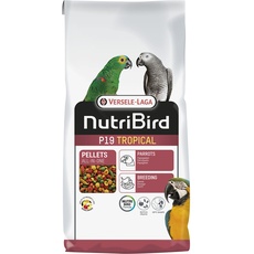 VERSELE-LAGA - NutriBird P19 Tropical - Extrudierte Pellets - Aufzuchtfutter für Papageien - Mehrfarbig - 10kg