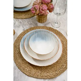 Elegant 24-Piece Dinner Set, 100% Porcelain | Includes Service Plates, Bowls & Dessert Plates | Dishwasher & Microwave Safe | Perfect for Any Occasion