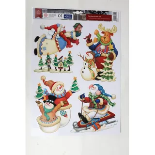 12x Weihnachten Fenstersticker 41x29cm Advent Dekoration Haushalt wohnen TOP NEU