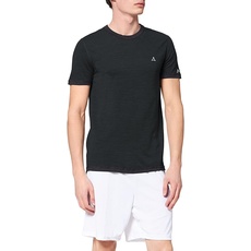 Bild Herren Merino Sport Shirt 1/2 Arm M, temperaturregulierendes Unterhemd, atmungsaktives Funktionsunterwäsche-Shirt in Wollqualität, anthrazit, XL
