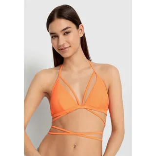 LSCN by LASCANA Triangel-Bikini-Top "Gina" mit langem Bindeband, neon orange