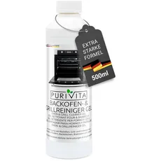 Purivita - Backofenreiniger und Grillreiniger - 500 ml Gel Paste löst hartnäckigste Verkrustungen - reinigt selbsttätig ohne Aufheizen