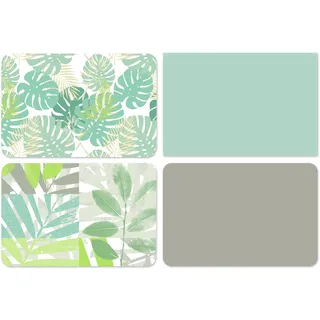 Vénilia Tischsets Enjoy Nature - 4 Stück - lebensmittelecht - 59144 | Platzsets abwaschbar, Platzdeckchen, Tischunterlage, Tischmatten Esstisch