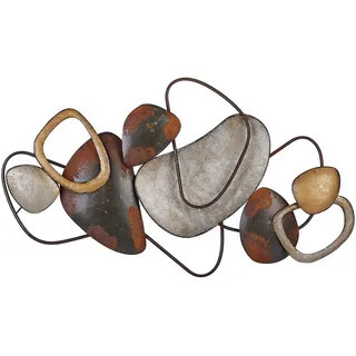 Beliani Wanddekoration Metall braun/gold Cobalt , Braun , Vintage , Freiform , 88x50x6 cm , Bilder & Rahmen, Bilder, Dekopaneele