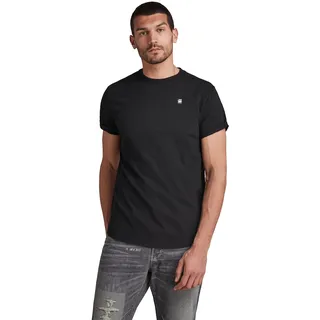 G-Star Lash Ribbed Kurzarm-T-Shirt Dark Black II XL