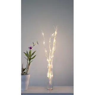 Star Trading 12.584-32, Leichte Dekorationsfigur, Natürlich/Natur, Ambiente, IP20, Silber, 24 Glühbirne(n)