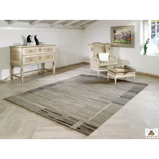 OCI DIE TEPPICHMARKE »Savana Kite, Gr. 6, grau, B:200cm H:6mm L:300cm, Viskose, Wolle, Teppiche, Wollteppich, handgeknüpft, reine Wolle, Wohnzimmer,
