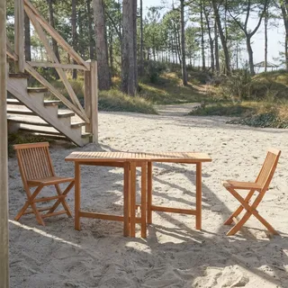 Capri - Klappbarer Gartentisch aus massiver Akazie 2/4 Pers.