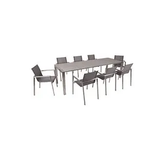 Garden Pleasure Sitzgruppe SIENNA, silber Kunststoff, Metall, 9-teilig