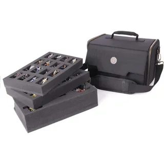 Enhance Miniature Figure War Games Figure Satchel - Schwarz