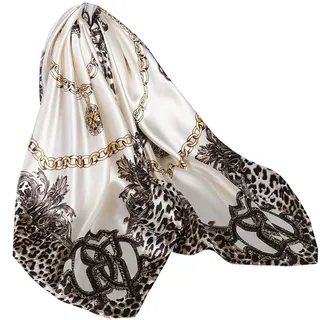 Ecroon Damen Seide Gefühl Schal Halstuch Schal Frauen Elegant Seidenschal Business Seidentuch Scarf Bandana Taschentuch Ansatz Handgelenk Kopftücher