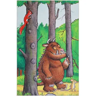 Der Grüffelo Kinderteppich DER GRÜFFELO "Wanderlo GR-0171", bunt, B:110cm H:6mm L:170cm, Baumwolle, Polyester, Teppiche, Kinderteppich, aktueller Grüffelo Teppich, Kurzflor mit hohem Baumwollanteil