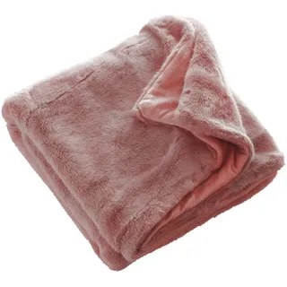 Tom Tailor Plaid T-Tender , Rosa, Altrosa , Textil , Uni , 130x170 cm , Heimtextilien, Wohntextilien, Decken, Plaids