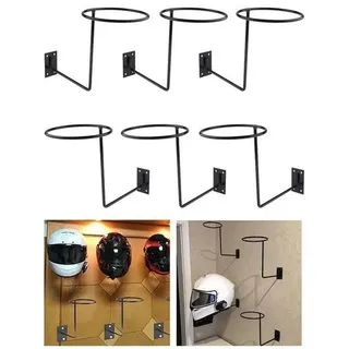 6x Motorrad Helm Halter Aufbewahrung Regal Wand Haken Rack Wandmontage