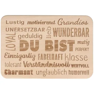 Spruchreif · Frühstücksbrettchen aus Holz mit Gravur · Brotbrett mit Sprüchen Geschenk zum Geburtstag · Witziges Holzbrett "Du bist..."