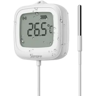 Sonoff SNZB-02LD Zigbee wasserdichter Temperatursensor mit 1,5 m Edelstahlsonde, LCD-Display, -40~115°C Bereich, APP-Überwachung, magnetische Halterung, kompatibel mit Zigbee-Hub