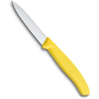 Victorinox, 6.7606.L118, Swiss Classic, Gemüsemesser, Extra scharfe Klinge, mit geradem Schliff, robuster Kunststoff-Griff, Gelb, Made in Switzerland, Spülmaschinengeeignet