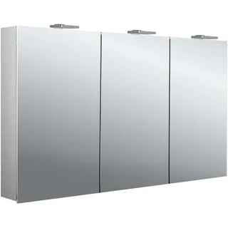 emco pure 2 style LED-Lichtspiegelschrank mit 2 Aufsatzleuchten, 3 Türen, 1300x726x258mm, 979705309