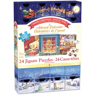 Merry Christmas - Puzzle Adventskalender - 24x 50 Teile Weihnachtspuzzle