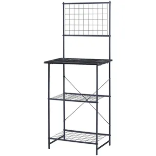 [en.casa] Küchenregal Nibe 150 x 60 x 42 cm Schwarz