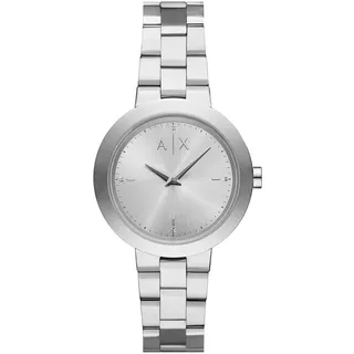 Armani Exchange Watch for Women, Quarz Zweizeiger Uhrwerk und 36mm Gehäusegröße mit Edelstahl- oder Lederarmband