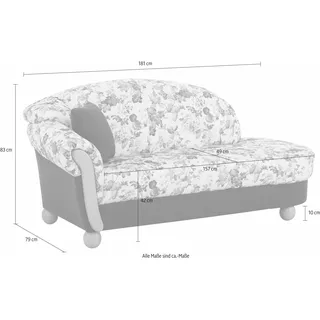 Home Affaire Ottomane »Milano, bequemes solitär Sofa im Landhaus-Stil, B/T/H 181/79/83cm«, beige