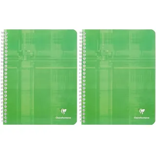 Clairefontaine MAXI 87244C Spiralgebundenes Notizbuch A5 im Quadrat 4 x 4 100 Seiten,farblich sortiert, 1 Buch (Packung mit 2)