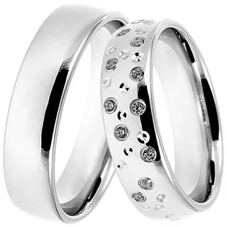 DOOSTI »Schmuck Geschenk Silber 925 Trauring Ehering Partnerring LIEBE« Made in Germany - wahlweise mit oder ohne Zirkonia, silberfarben