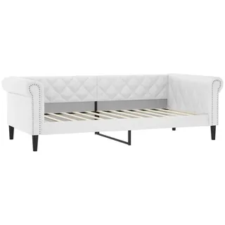 vidaXL Tagesbett Weiß 100x200 cm Kunstleder - Weiß