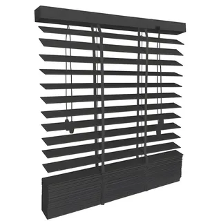 Sol Royal Holzjalousie 160 x 180 cm Schwarz