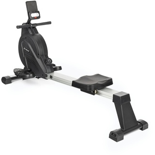 Trexo Rudergerät mit Magnetwiderstandssystem 1-16 Schwungrad 3,5 kg Gewichtsanzeige Stabile Konstruktion Ergometer Rudertrainer Schwarz RM100