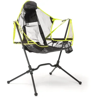 InnovaGoods - Ultraleichter Klappbarer Campingstuhl, Komfort durch Automatische Neigung, Ideal für Outdoor-Aktivitäten, Mit Becherhalter und Seitentasche, Grün/Schwarz, Standard, Aluminium