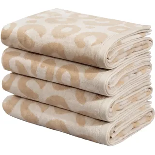 OTTO home Anna Leopardenmuster Handtuch 50 x 100 cm sand