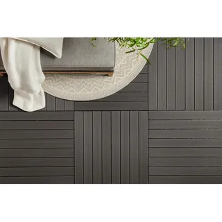 Ambia Garden Terrassenfliese , Grau , Kunststoff , 30x2x60 cm , Fsc, Bsci, DIN EN ISO 14001, DIN EN ISO 9001 , witterungsbeständig, riss- und splitterfrei , Teppiche und Böden, Terrassenböden & Balkonböden, Terrassenfliesen