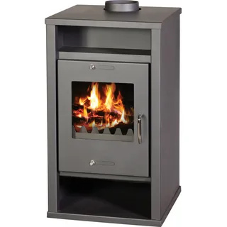 Kaminofen Victoria Deluxe 9.6 kW Kaminofen Holzofen BimSchv stufe 2 - Schwarz