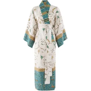 Bassetti OPLONTIS Kimono aus 100% Baumwollsatin in der Farbe AZURBLAU C1, Größe: L-XL - 9331464