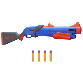 NERF Fortnite Pump SG Blaster, Pump-Action Blaster, Hinterlader, 4 Mega Darts, für Kids, Jugendliche und Erwachsene