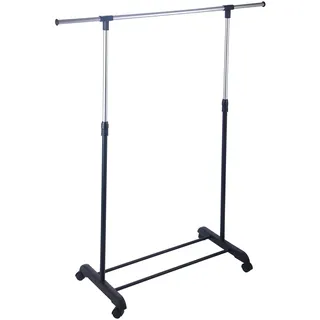 King Home s1407132 Kleiderhänger Single ausziehbar mit Rollen, 82,5/125 x 42 x 100/170H